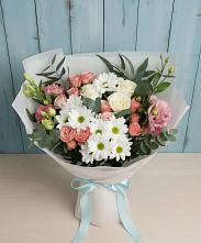 Букет цветов из:  Розы, Лизиантусы и Хризантемы в Илек