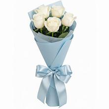 Букет 5 Белых роз Проуд в Илек