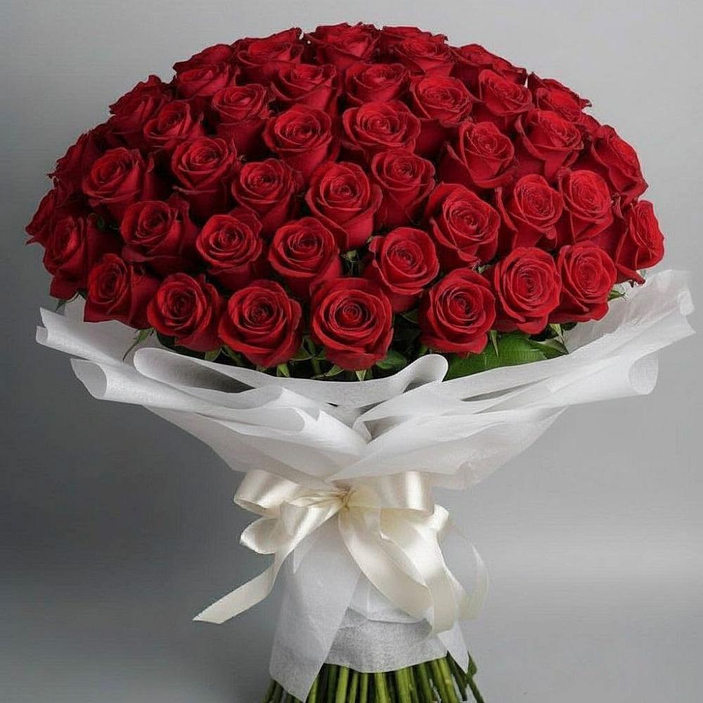 Букет 101 Красная роза Блэк Мэджик в Илек