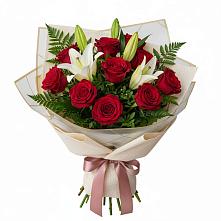 Букет цветов из:  Лилии и Розы #REPLACE_PRED# Илек