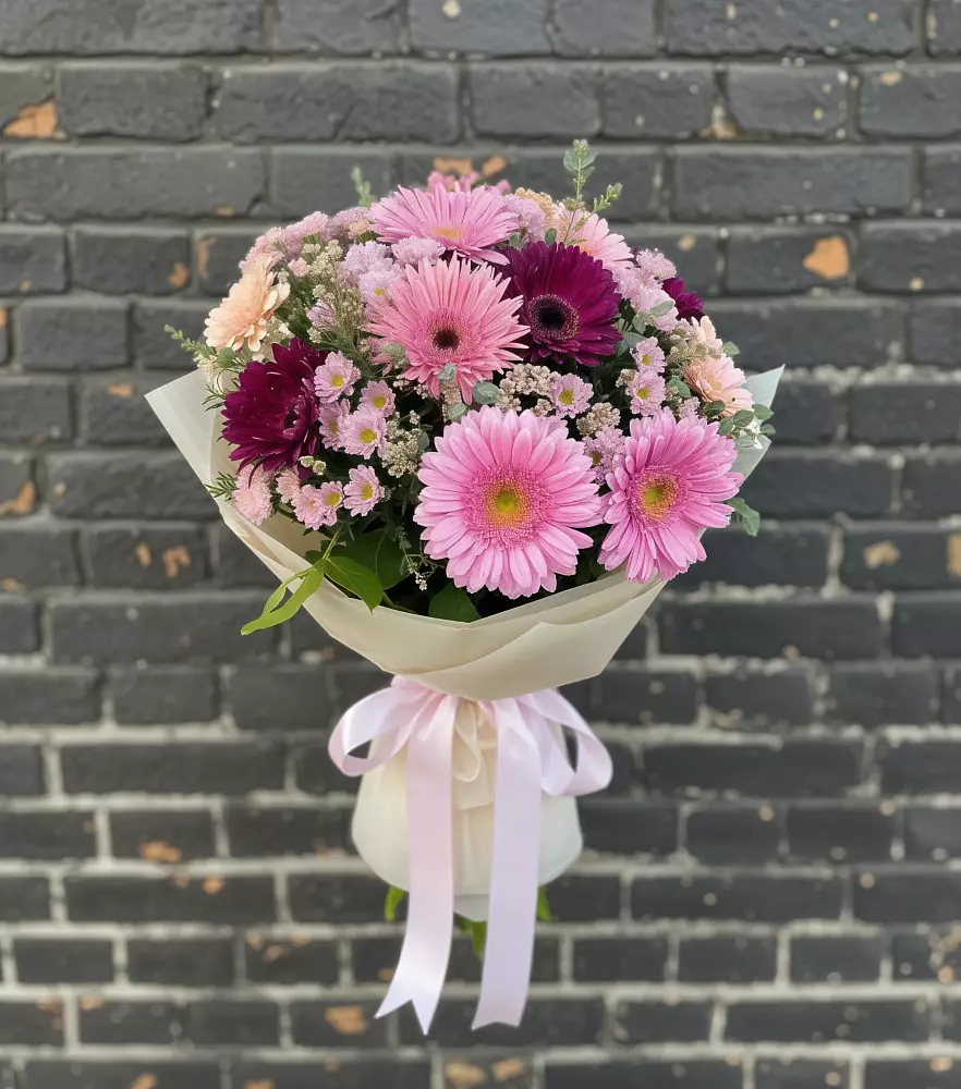 Букет цветов из: Герберы и Хризантемы в Илек