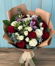 Букет цветов из:  Розы и Альстромерии в Илек