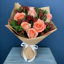 Букет цветов из:  Розы и Альстромерии в Илек