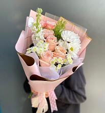 Букет цветов из:  Хризантемы и Розы в Илек
