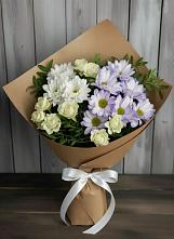 Букет цветов из:  Хризантемы и Розы в Илек