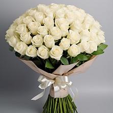 Букет 101 беля роза Белоснежка в Илек