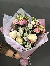 Букет цветов из:  Альстромерии, Розы и Лизиантусы #REPLACE_PRED# Илек