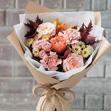 Букет цветов из:  Гвоздики, Хризантемы и Розы в Илек