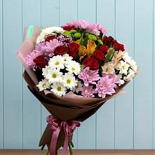 Букет цветов из:  Розы, Хризантемы и Альстромерии #REPLACE_PRED# Илек