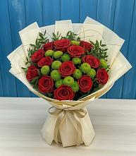 Букет цветов из:  Розы и Хризантемы в Илек