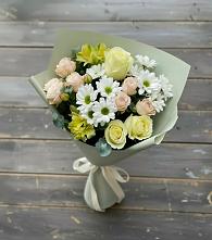 Букет цветов из:  Альстромерии, Розы и Хризантемы в Илек