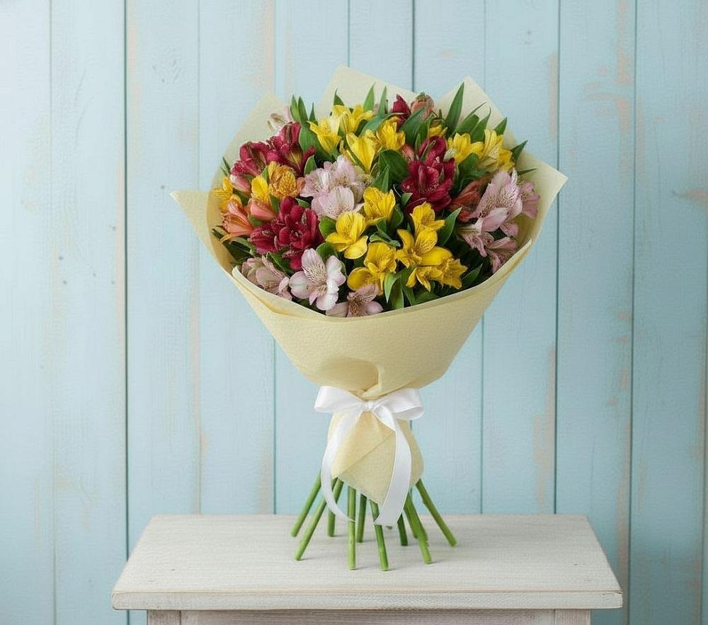 Букет цветов из: Альстромерии в Илек